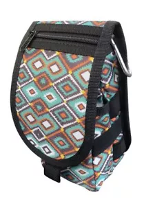 Custodia cellulare/accessorio Showman Teal stampa azteca nylon cordura - Foto 1 di 2