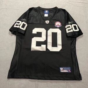 Maglia NFL Raiders Reebok McFadden #20 AFL 50° anniversario donna media nera - Foto 1 di 7