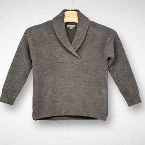 Barefoot Dreams Sweater Womens Medium Gray Cozy Chic Shawl Collar Pullover - Picture 1 of 8