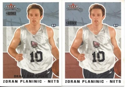 ZORAN PLANINIC 2003-04 FLEER GOLD DRAFT DAY ROOKIE RC #282 (148/375) + BASE CARD - Image 1 of 2