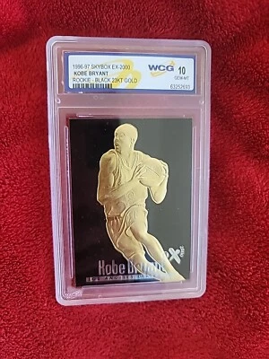 1996-97 SKYBOX EX-2000 23KT Gold Rookie RC Background KOBE BRYANT WCG 10 GA1 - Image 1 of 3