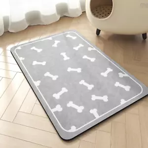 Estera de alimentación para mascotas - Alfombra absorbente para perro para tazón de comida y agua - Sin manchas Fácil limpieza D - Imagen 1 de 7