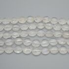 Natural Clear Crystal Quartz Gemstone Disc Coin Beads - 20mm - 15.5" strand