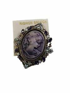 Broche camafeo con cristales - Imagen 1 de 5