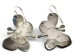 Pendientes colgantes de mariposa de plata esterlina 925 colección RLM Studios Andy Warhol - Imagen 1 de 7