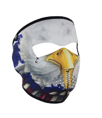 USA Eagle American Flag Full Neoprene Face Mask Ski Biker Costume Reversable — 第 1/2 张图片