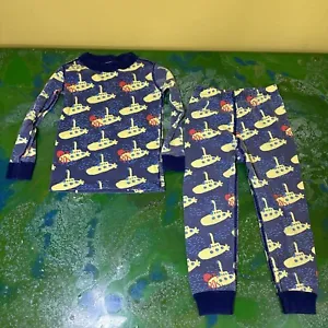 Hanna Andersson Size 4 Yellow Submarine Boys 2 Piece Long Sleeve Pajama Pants - Picture 1 of 8