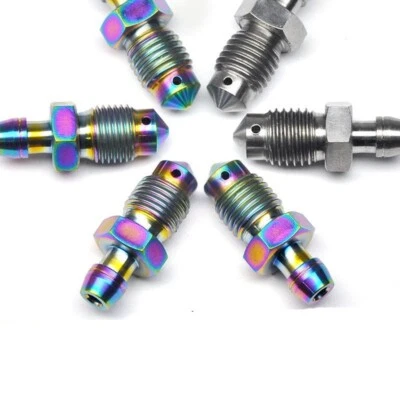 1PcTitanium / Ti Bleed Nipple M10 x 1.0mm Pitch Caliper Cylinder Bleeder Bolt - Image 1 of 4