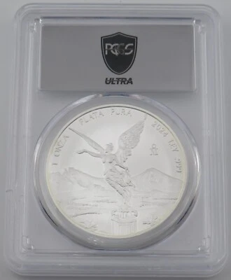 Moneda de Plata México 2024 Libertad Onza PCGS MS70 Ultra Etiqueta - 51824406 Foto 1 de 4