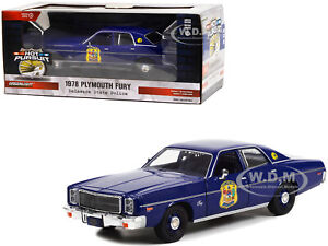 1978 PLYMOUTH FURY BLUE DELAWARE STATE POLICE 1/24 DIECAST CAR GREENLIGHT 85552