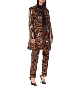 Kwaidan Editions Tiger Print Vinyl straight leg high rise pants 36 - Picture 1 of 9