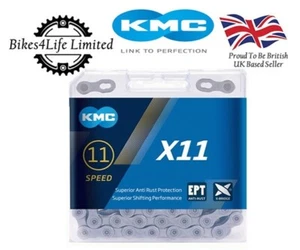 KMC X11 EPT 11 Speed Chain 118 Link In Silver With Missing Link - Picture 1 of 1