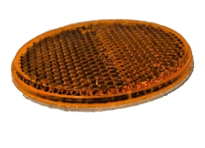 Truck-lite 98007Y round 3" Stick on mount amber reflectors - Picture 1 of 3