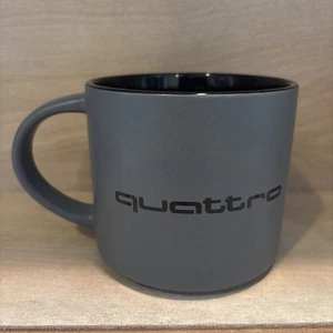 Quattro Coffee Mug Audi Dark Grey with Black Font - Picture 1 of 4