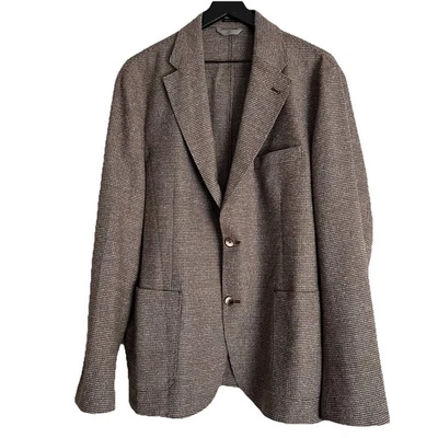 Blazer Massimo Dutti para hombre de lana pata de gallo sin estructura talla 46  Foto 1 de 4