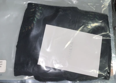 Bramour Madison Panty Calzoncillo Grande Negro 30 SE ADAPTA A 29-30" Cintura Alta Encaje Brillante Foto 1 de 4