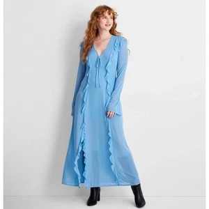 Neu mit Etikett Future Collective Fairy Maxikleid Damen XS Glockenärmel Ethereal Fantasy - Bild 1 von 8