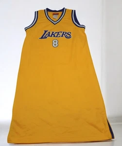 VTG Kobe Bryant Dress Women's Small #8 Los Angeles Lakers NBA Reebok Gold Jersey - Picture 1 of 14