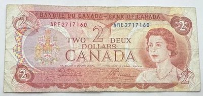 1974 Canada $2 Bill- Two Dollar Note- Canadian Foreign Paper Currency-Ships Free - Image 1 of 2
