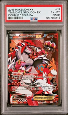 PSA 6 MK 2015 Pokemon XY Double Crisis Full Art Team Magma's Groudon EX 15/34 - Image 1 of 2