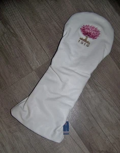 NEW STITCH GOLF bestickte Leder Driver Kopfbedeckung CHERRY VALLEY SCHLÄGER weiß - Bild 1 von 4