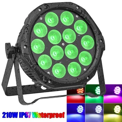 IP67 Waterproof LED Par Light 210W RGBW DMX Stage DJ Outdoor Lighting Light Show - Image 1 of 4