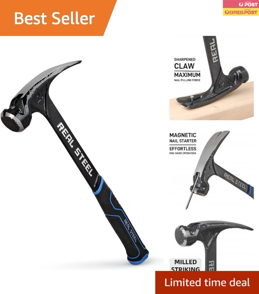 Professional 21 Oz One Piece Black Framing Hammer with Magnetic Nail Starter - image 1 of 4