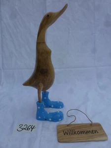 Nr.3264 schöne Holzente Dekoration Ente Bali Unikat Einzelstück Teakholz  - Bild 1 von 8