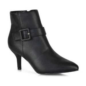 Damenschuhe Stiefeletten Kätzchen niedriger mittelhoher Absatz spitz zulaufend Booties Größe 3-8 - Bild 1 von 22