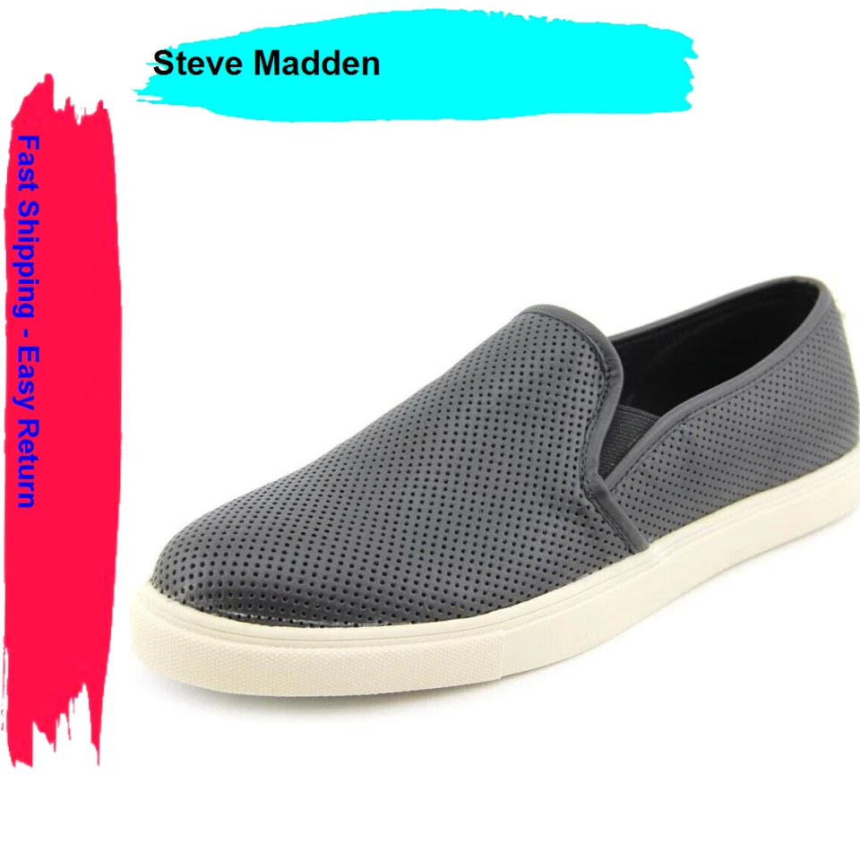 Steve Madden Evrest Slip on Leather Comfort Sneaker Shoes Womens Sz 9