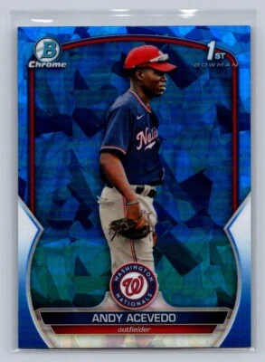 2023 Bowman Chrome - Prospects Sapphire #BCP-237 Andy Acevedo (RC) - Image 1 of 2