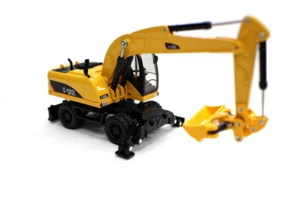C-COOL 1/64 Excavadora de ruedas Vehículo fundido a presión Modelo de coche Colección de juguetes Amarillo - Imagen 1 de 9