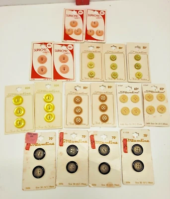 Streamline Co. & Supreme Buttons 17 pkg (2 packages of each)  New Made in Italy - Image 1 of 4
