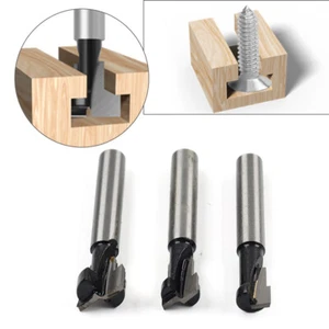 3PCS 1/4" ; Shank TCT Keyhole T-Slot Router Bit for 3/8" 5/16" - Picture 1 of 12