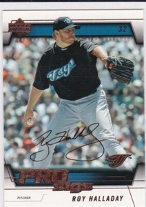 ROY HALLADAY Toronro Blue Jays AUTO SIGS Baseball Facs Card Upper Deck PRO SIGS - Picture 1 of 2