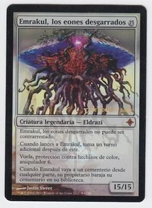 1x (HP) Prerelease Emrakul, the Aeons Torn ~Spanish~ Heavily Played RoE MTG Foil - Picture 1 of 2