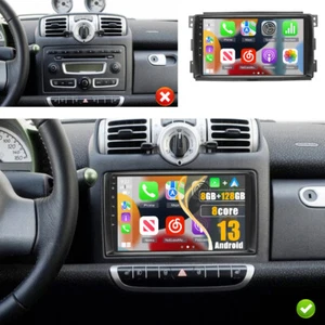 8G+128G for Smart Fortwo 451 2005-2010 Android 13.0 Carplay 8-Core Car Stereo - Picture 1 of 23