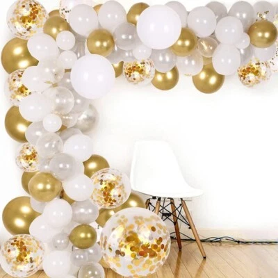 DIY Balloon Arch & Garland kit,114Pcs Party Balloons Decoration Set, Gold Confet - Image 1 of 4