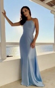 Maxi Vestido Nadine Merabi Valentina Azul Mujer Talla Uk XS=6 NUEVO SIN ETIQUETAS. - Imagen 1 de 5