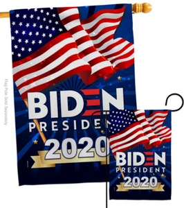 Bandera de jardín Biden 2020 voto patriótico pequeño regalo decorativo patio casa pancarta - Imagen 1 de 13