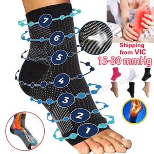 Foot Sleeve Plantar Fasciitis Compression Socks Achy Swelling Heel Pain Ankle - Picture 1 of 18