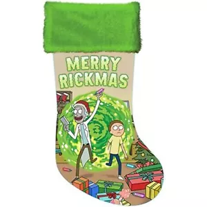 Kurt Adler Rick and Morty Satin Christmas Stocking, 19in - Picture 1 of 1