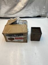Box of 4 Almanor Goods Pine Bed Riser, 3.5"x3.5"x4", Dark, Heavy Duty, Rustic