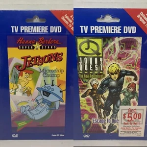 2 Tv Premiere DVDs - Hanna Barbara Super Stars The Jetsons, Johnny Quest - NEW - Picture 1 of 7