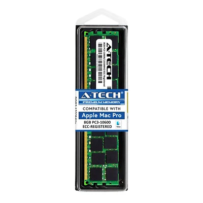 8GB PC3-10600R 1333 MHZ ECC REGISTERED APPLE Mac Pro MacPro5,1 Server Memory RAM - Image 1 of 4