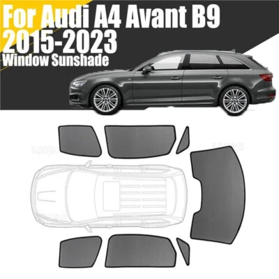 Magnetic Window Sunshade For Audi A4 Avant 2015-23 Mesh Windshield Frame Curtain - Image 1 of 4
