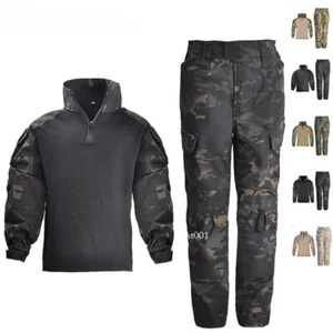Kids Boys Army Tactical Shirt Pants Uniform Military Combat Camo Casual Suit - Picture 1 of 78
