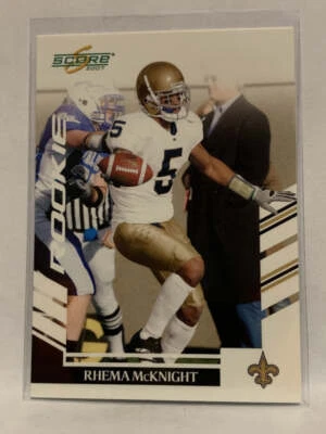 #362 Rhema McKnight Rookie New Orleans Saints 2007 Score Football Card NFL - Image 1 of 2