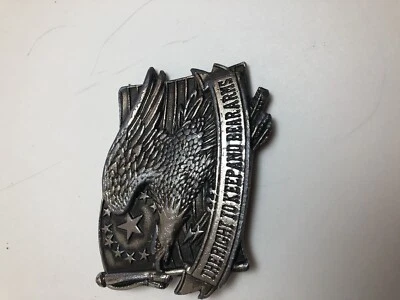 Vintage 1982 Second Amendment “THE RIGHT TO KEEP AND BEAR Arms” Brass Buckle - Image 1 of 3