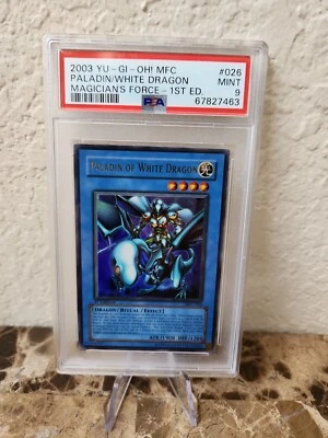 2003 Yu-Gi-Oh Paladin of White Dragon MFC-026 1st Edition Ultra Rare PSA 9 Mint - Image 1 of 3
